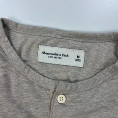 Abercrombie and Fitch Henley Shirt Mens Medium Beige Lightweight Preppy