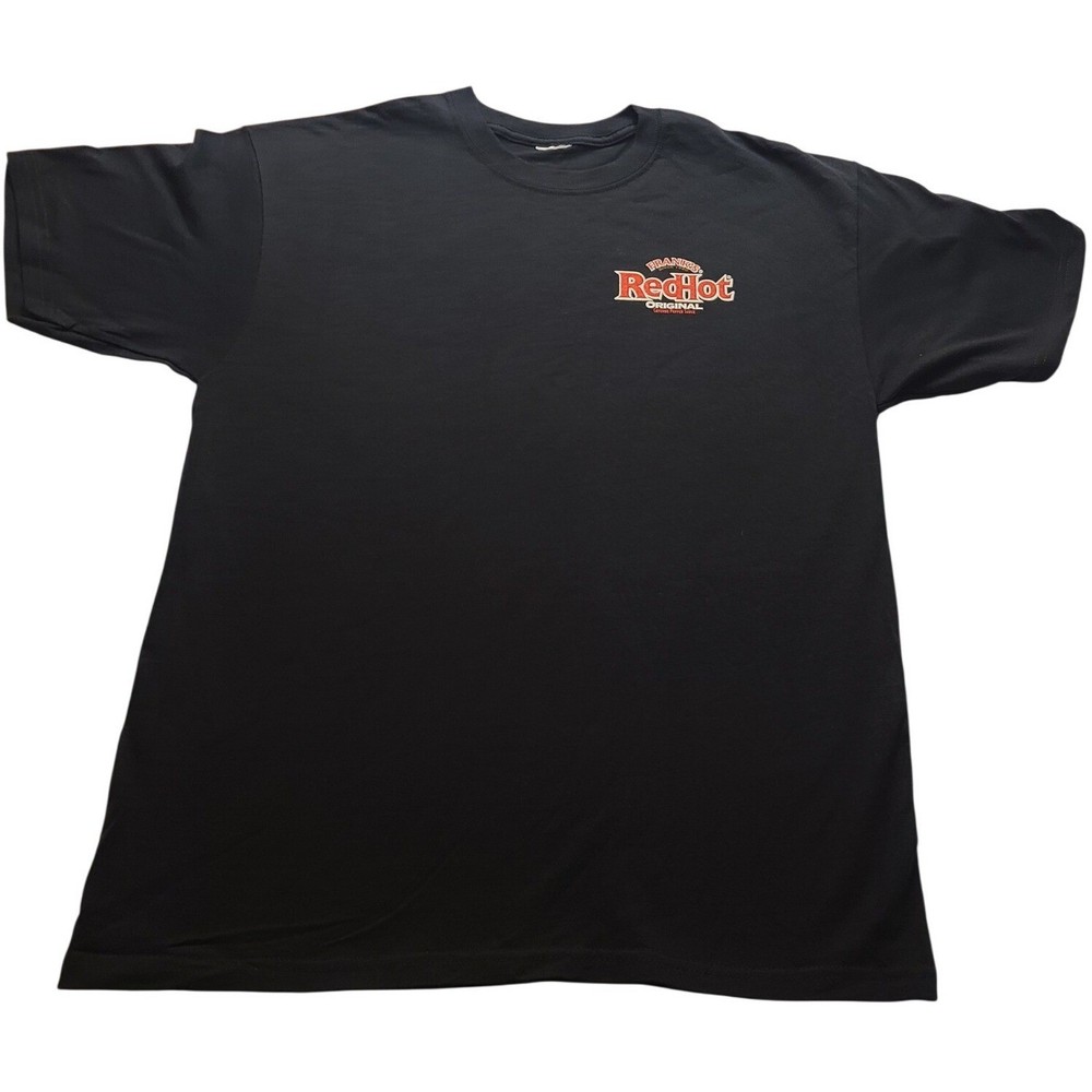 Franks RedHot Original Cayenne Pepper Sauce Black Graphic T-Shirt Men’s Large