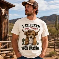 Funny Highland Cow Graphic Western Unisex T-Shirt Vintage Farm Animal Tee
