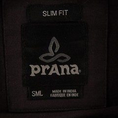 prAna Shirt Mens S Black 100% Organic Cotton prAna Slim Pocket Tee