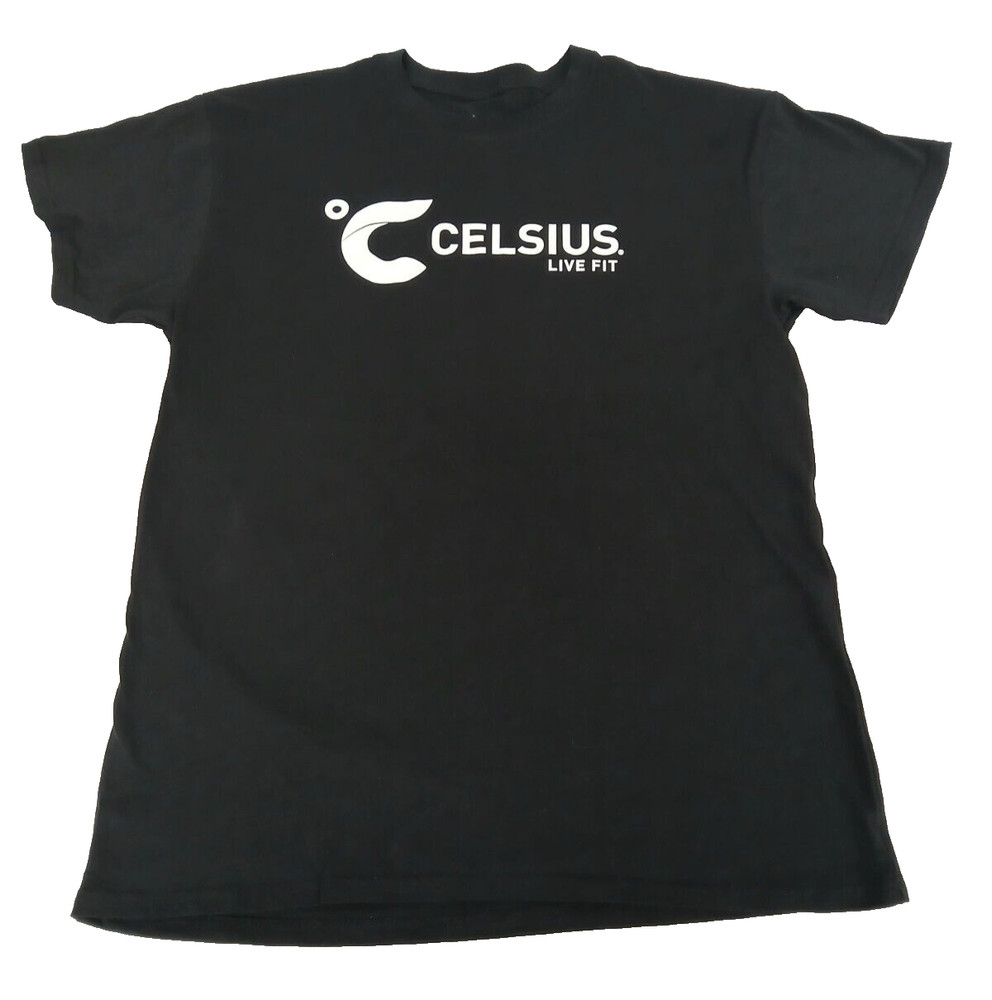 NEW Celsius Energy Drink (Live Fit) Premium Logo Unisex Goodtimes T-shirt LARGE