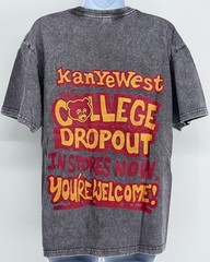 Kanye West The College Dropout Bear T-Shirt Men M Gray Acid Wash Graphic Tee