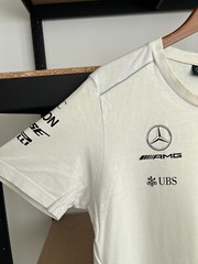 Mercedes Benz AMG Petronas Racing F1 White T-shirt Sz M