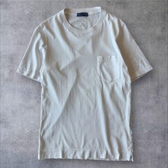 FEDELI BEAMS F Mens Pocket T Shirt White Size 44 Premium Cotton Tee
