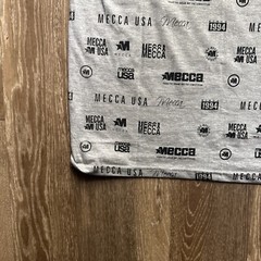 MECCA USA LOGO AOP All Over Print T Shirt Y2K Hip Hop Mens L NWOT Urban Wear