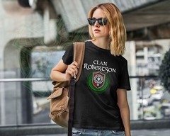 Scottish Clan Robertson Surname Scotland Tartan and Clan Badge