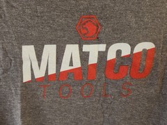 Matco Tools Raglan Baseball Tee Shirt District Perfect Tri Gray Red Size Small