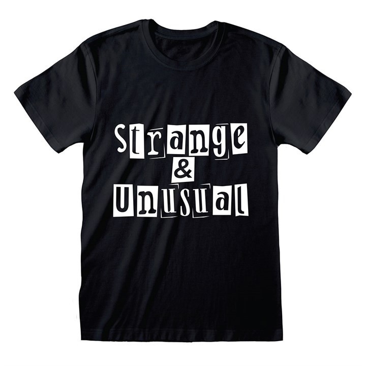 Strange & Unusual Mens T-shirt Size L Black Graphic Print Something Different