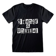 Strange & Unusual Mens T-shirt Size L Black Graphic Print Something Different