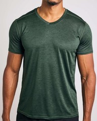 5 Pack: Men’s V-Neck Dry-Fit Moisture Wicking Active Athletic Tech Performanc…