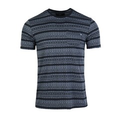 Men’s Casual Stripe Cotton Top Breathable Crew Neck T-Shirt Short Sleeve Tee