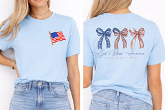 God Bless American Land that I Love Jesus Happy 4th of July 2SIDE T-Shirt