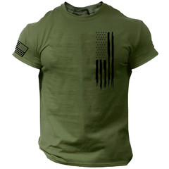 American Flag Shirt, Left Chest Flag, Patriotic, USA, 2A, 2nd Amendment