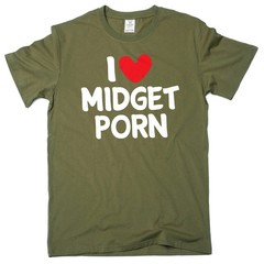 Men’s funny I love Midget Porn inappropriate T-shirt