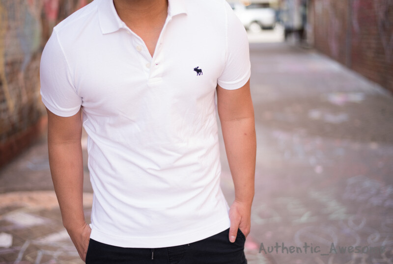 NWT Abercrombie & Fitch By Hollister Men’s Polo T-Shirt Logo Tee Sz XS S M L XL