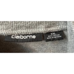 Mens Claiborne Gray Pullover Knit Top Sweater Size XXL