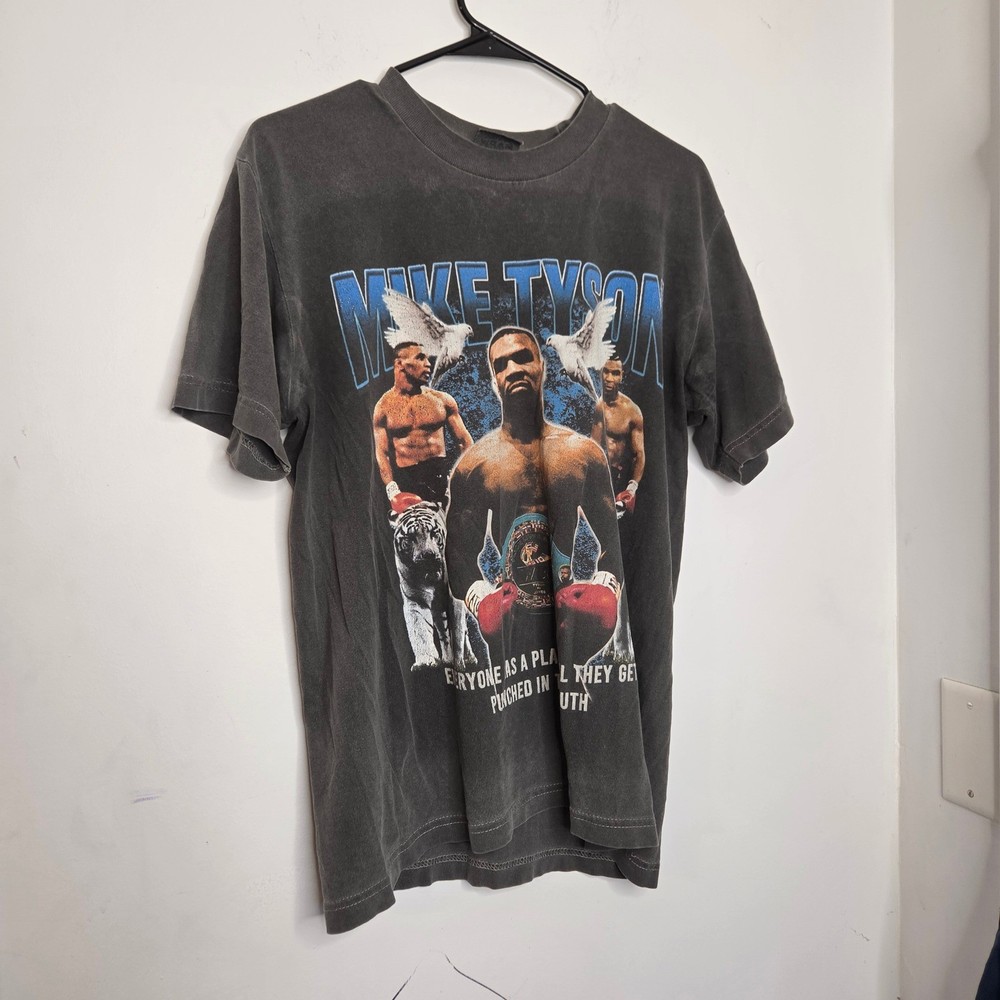 Pro Athletic Mike Tyson Graphic T-Shirt Mens Medium Gray Boxing Vintage Style