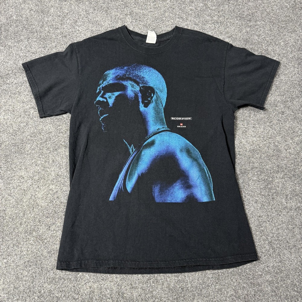 Drake Scorpion Shirt Mens Medium Black Gildan Live Tour Graphic Rap Tee Album