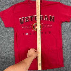 US Marine Corps Veteran I Served Red Graphic T-Shirt – Size tag missing