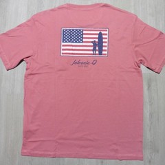 JOHNNIE O Mens M MEDIUM T SHIRT AMERICAN DREAM BANDANA PINK RED DALE 2.0 GOLF