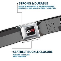 Toyota Belt, Seatbelt Buckle Belt, Toyota Gazoo Racing GR Logo and Text Grays…