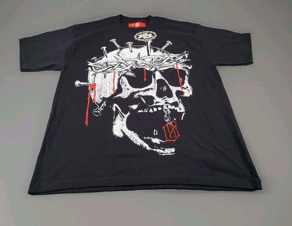 Evil Vice x Beware Skull Black T-Shirt Red Tag Heavyweight Men’s XL NWT