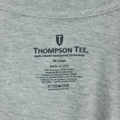 Thompson Tee Hydro-Shield Shirt Mens 2XL Gray Ring Spun Combed Cotton Sweatproof