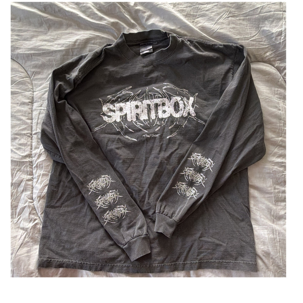 Spiritbox 2025 Tour Shaka Wear Super Max Heavy Gray Graphic Long Sleeve Tee XL