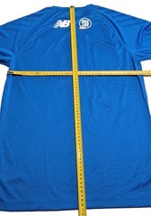 New Balance Radio Deejay Shirt Mens Slim S Womens M Blue Polyester Running Top