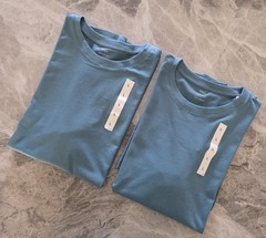 M&S Regular Fit Pure Cotton Crew Neck T-Shirt ~ LONG LENGTH ~ 2 PACK ~ Size L