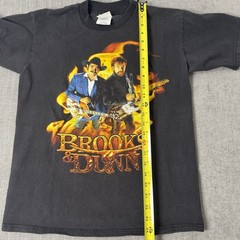 Vintage Brooks & Dunn T-Shirt Electric Rodeo Concert Tour Black Youth L Mens S