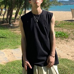 Men’s Vest Casual Daily Holiday O Neck Regular Slight Stretch Vacation