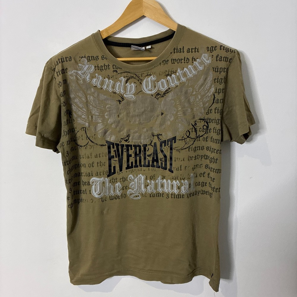 Vintage Randy Coture Everlast Shirt Mens Medium Brown MMA UFC Y2K