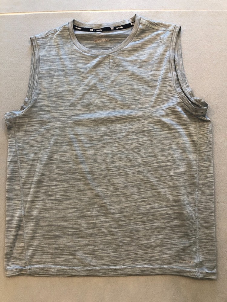 DryTek Shirt Men’s Medium Athletic Gray Muscle Activewear Tank Top