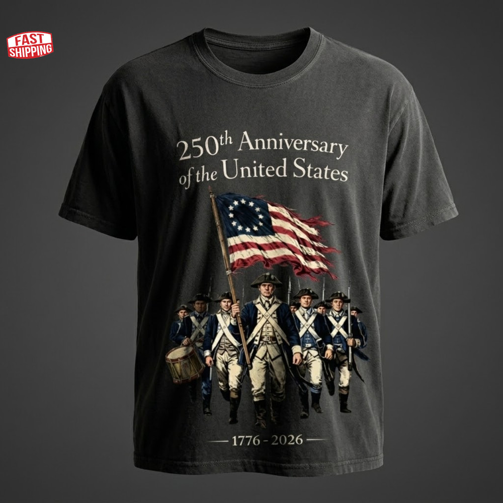 250th Anniversary America Shirt, Revolutionary War Soldiers t-shirt