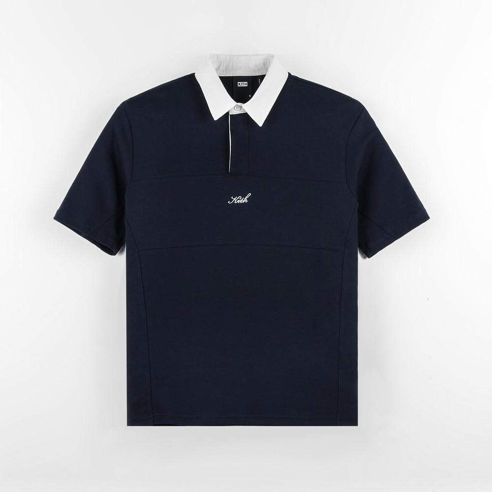 KITH Embroidered Patchwork Polo Shirt Men Summer Cool Casual Top
