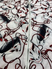 Drug Honey Zip Blouse Anime Japanese Mask Unisex SEE Measurements For Size