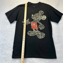 Disney Parks Mickey Mouse T-Shirt Men Small Black Word Art Graphic Tee Disneyana