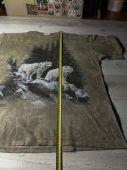 The Mountain White Wolves T-Shirt XXL Tie Dye Wolf Nature Graphic USA Made