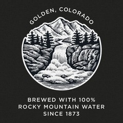 Coors Banquet Golden Colorado Left Chest Front and Back Beer Mens T Shirt