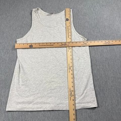 Fruit of the Loom Tank Top Mens L Gray Solid Blank Basic Undershirt Crew Made US