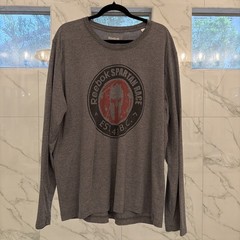 Reebok LS Long Sleeve Brand Tee Spartan Race Shirt Gray 2014 2XL