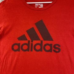 Adidas Logo Graphic Go-To Tee Men’s T-shirt Red L Large / 45-20