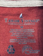 Tailor Vintage Men’s L/S Henley Shirt MEDIUM Button Up Top Maroon Burgundy NWT