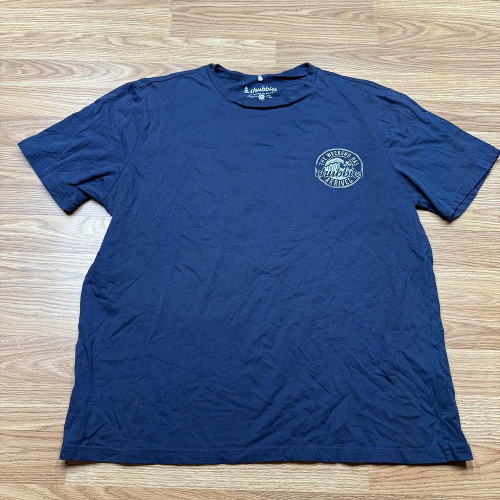 Chubbies Shirt Mens 2XL Blue Weekend Has Arrived Graphic Casual T-Shirt Tee