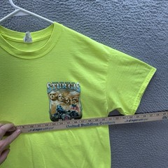 Anvil Shirt Adult Large Yellow Crewneck Sturgis Biker Motorcycle Nature Grunge