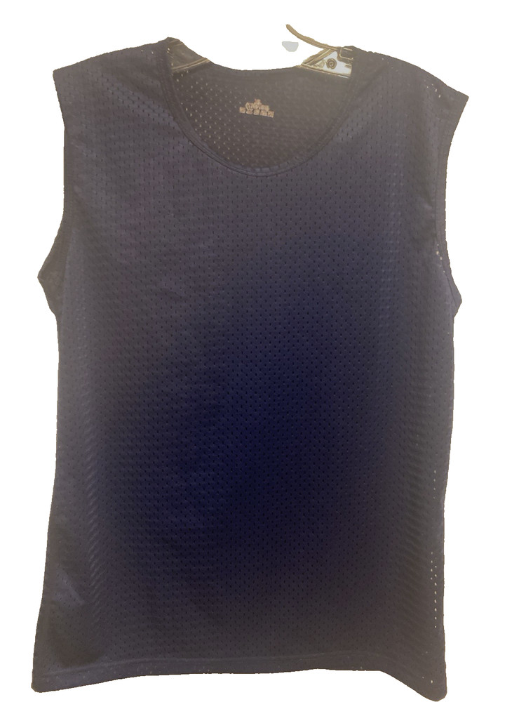 Men’s Mesh Tank Top Quick-Drying Fitness NWOT size Medium US Blue Poly stretch