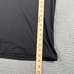 Theory Shirt Men Small Black V-Neck Streetwear Summer Preppy Casual Short Sleeve