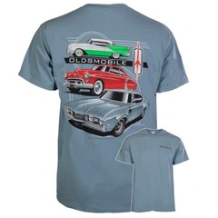 Oldsmobile Rocket 56 Couple 88 Cotton T-Shirt Blue Official Licensed