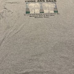 Vintage 90s Huge Ass Beer Houston Texas Parody Shirt Funny Men’s XXL Grey Guns